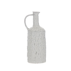 Aged Cream Terracotta Vase With Handle (32cm)