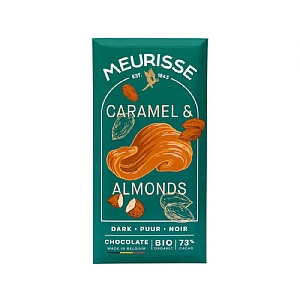 Meurisse Dark Choc 73% Caramelised Almonds (100g)