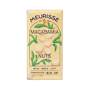 Meurisse Milk Choc with Macadamia Nuts (100g)