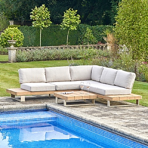 Pacific Osaka Outdoor Corner Sofa Set - Latte