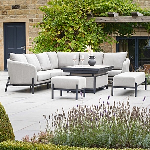 Pacific Nevada Outdoor Corner Sofa Set with Adjustable Table