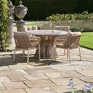 Pacific Martic Outdoor 4 Seater Round Dining Set