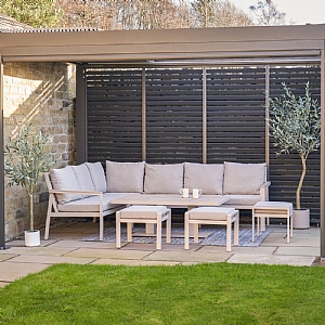 Pacific Aruba Outdoor Corner Sofa Set with Adjustable Table