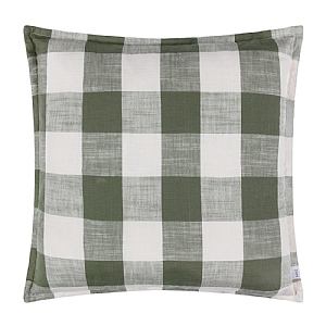 Yard Chesil Check 100% Cotton Outdoor Cushion Moss (50x50cm)