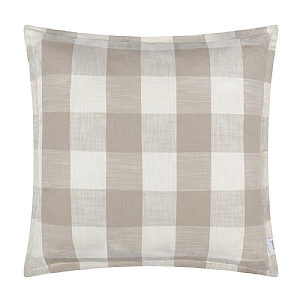 Yard Chesil Check 100% Cotton Outdoor Cushion Natural (50x50cm)