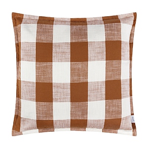 Yard Chesil Check 100% Cotton Outdoor Cushion Pecan (50x50cm)