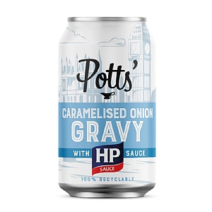 Potts Caramelised Onion Gravy with HP Sauce Can (330g)