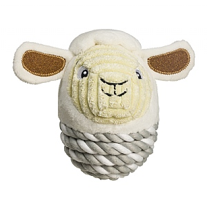 House Of Paws Sheep Rope Ball Dog Toy