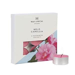 Wax Lyrical Made In England Box of 9 Tealights - Bold Camellia