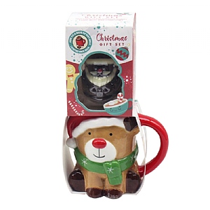 Reindeer Mug with Chocolate Bomb