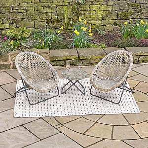 Pacific Tobs Foldable Lounger Set - Grey