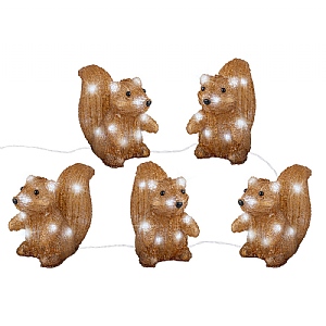 Lumineo Acrylic Squirrell String Lights (Box of 5)