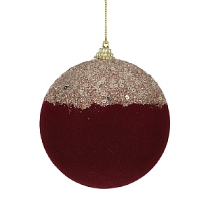 Decoris Oxblood Foam Bauble (10cm)