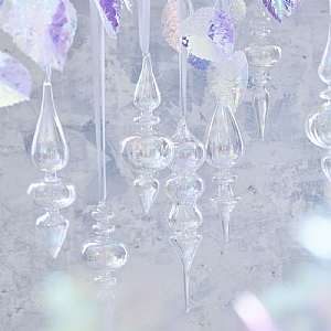 Decoris Clear Glass Ornament Decoration (26cm)