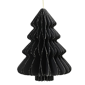 Decoris Black Paper Tree Hanging Decoration (20cm)