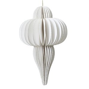 Decoris White Paper Hanging Decoration (20cm)