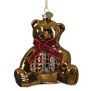 Decoris Glass Bear Hanging Decoration (11cm)