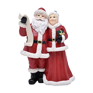 Mr & Mrs Claus Checking List Ornament (23cm)
