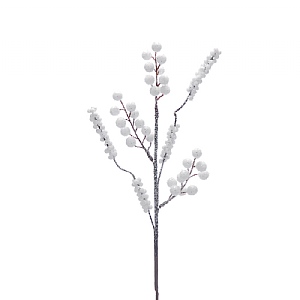 White Snowy Berries Stem (50cm)
