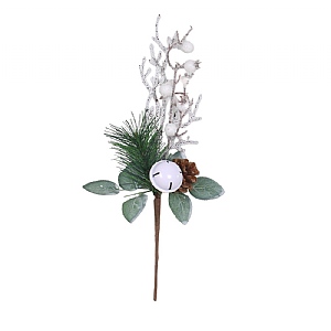 White Bell & Berries Stem (33cm)