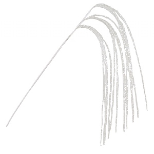 Glitter Beaded Spray (118cm) - White