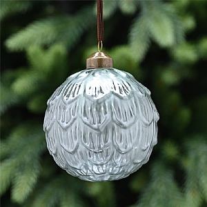 Glass Bauble (10cm) - Light Green