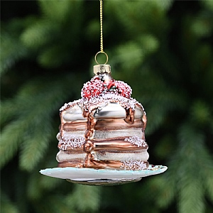 Glass Pancakes Syrup Hanging Decoration (9cm)