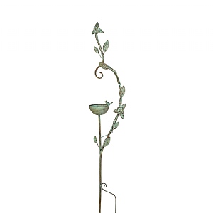 Leaf Bird Bath Stake