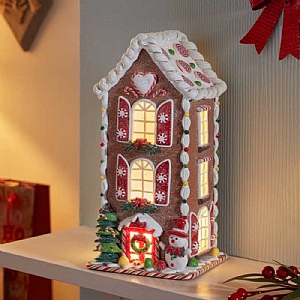 Three Kings InLit Frosty Gingerbread CandyHome (29cm x 14cm)