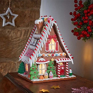 Three Kings InLit Gingerbread Sugar Chalet (25cm x 20cm)