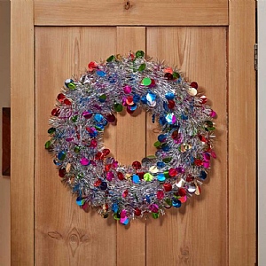 Three Kings Silver Bauble Wreath (45cm)
