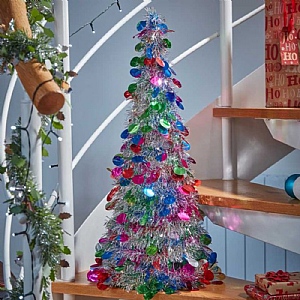 Three Kings Silver Bauble Cone (60cm)