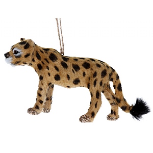 Gisela Graham Faux Fur Cheetah Hanging Decoration (15cm)