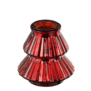 Christmas Tree Tealight Holder - Red (13cm)