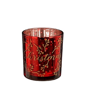 Christmas Tealight Holder – Red (8cm)
