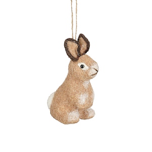 Bunny Hanging Decoration – Brown (13cm)