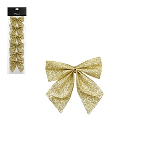 Bow Decoration – Gold (Set of 6.10 x 12cm)