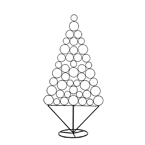 Metal Christmas Tree Decoration – Black (180cm)