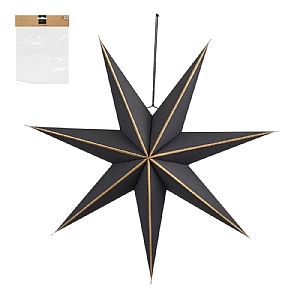 Hanging Star Decoration – Black (75cm)