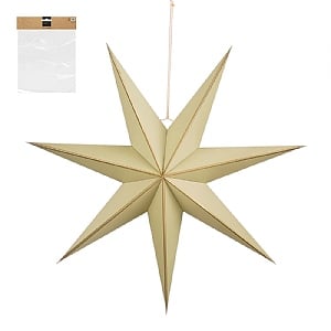 Hanging Star Decoration – Beige (75cm)