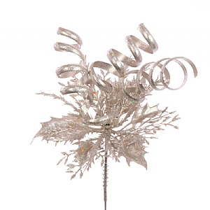 Floralsilk Champagne Metallic Twirl Pick (22cm)