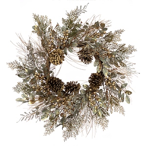 Floralsilk Clipsham Pine Wreath (61cm)