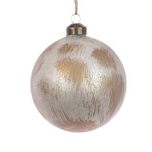 Floralsilk Glass Selene Bauble (10cm) - Cream