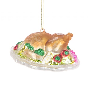 Floralsilk Glass Turkey Dinner (10cm)