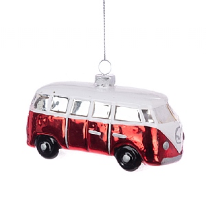 Floralsilk Glass Camper Van Hanging Decoration (5cm)