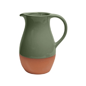 Dexham Sintra Terracotta Jug - Olive Green
