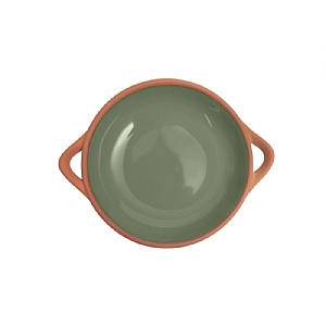 Dexham Sintra Small Glazed Terracotta Tapas Dish - Olive Green