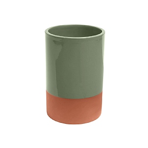 Dexham Sintra Glazed Terracotta Wine Cooler - Olive Green
