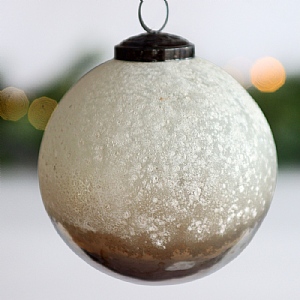 Glass Bauble (10cm) - Dark Brown