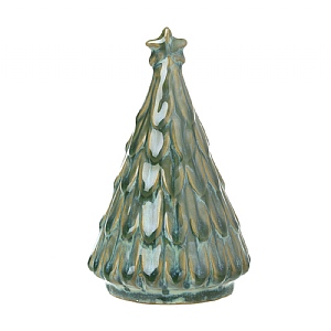 Green Ceramic Tree Tealight Holder (13cm)